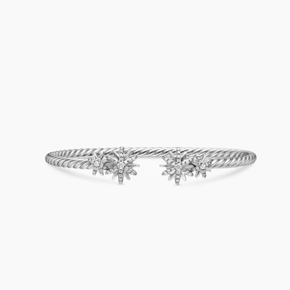 David Yurman 4mm Silver Starry Sky bracelet